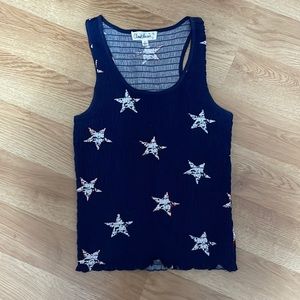 Red/White/Blue Star Patterned Tank Top